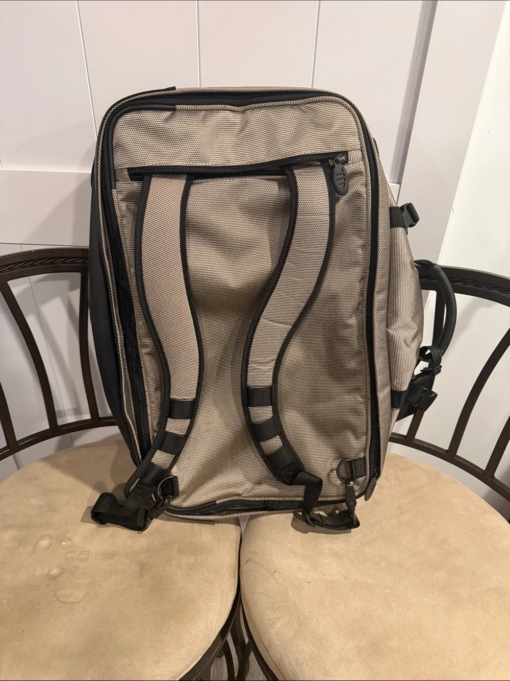 Tumi Men's Khaki Laptop Brief/Book bag with Black Accents